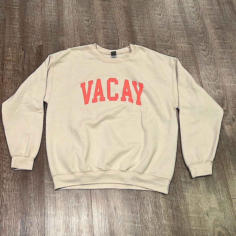 Vacay Tan Large Crew Neck Sweatshirt